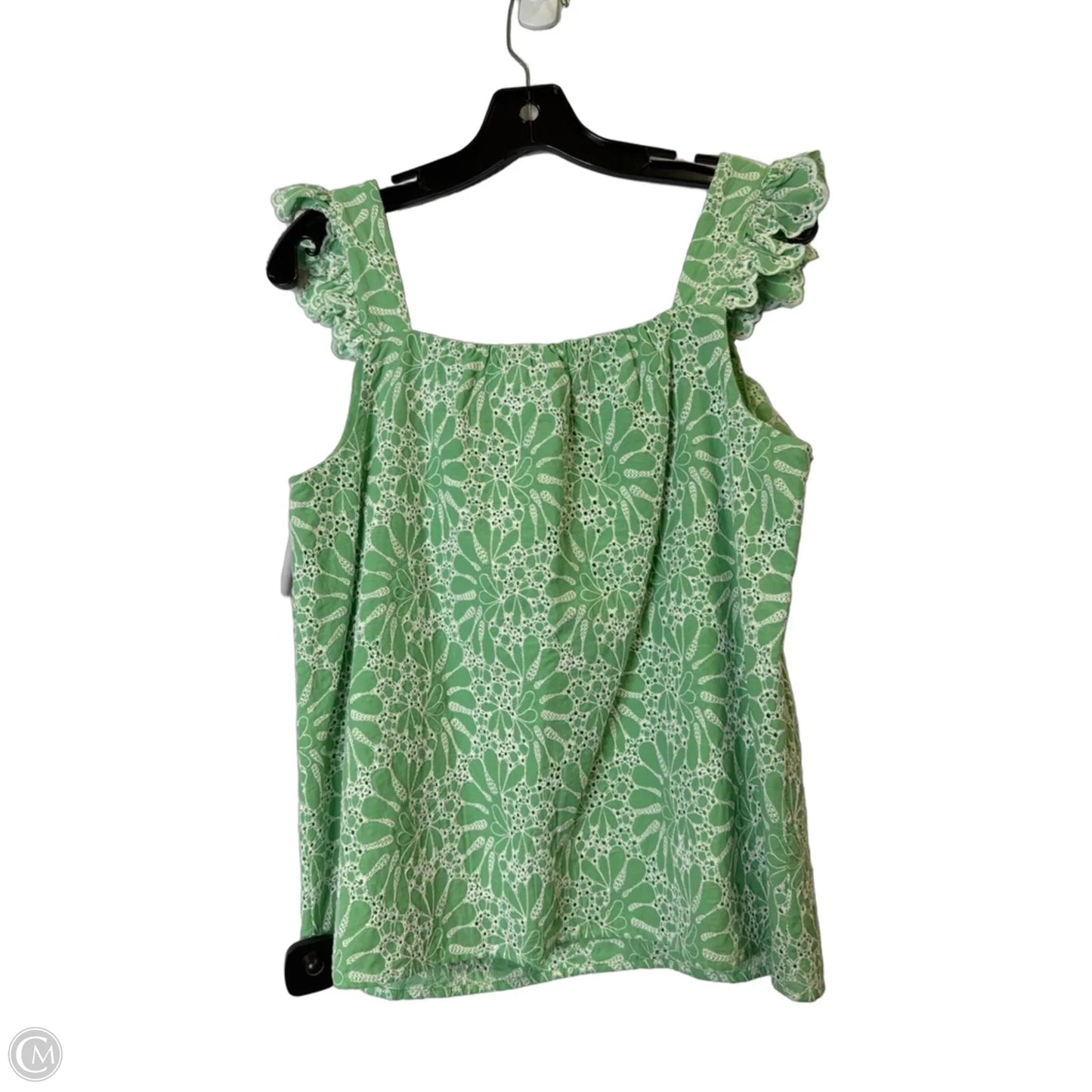Top Sleeveless By Loft In Green, Size: S