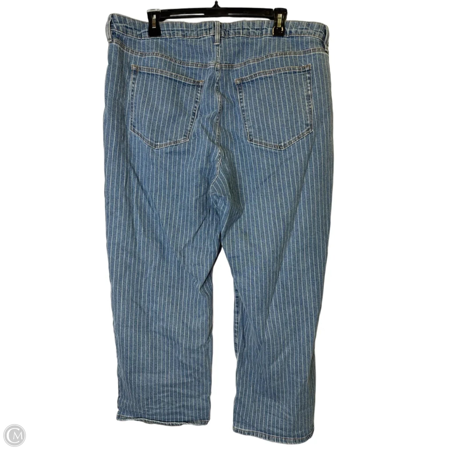 Jeans Straight By Ava & Viv In Striped Pattern, Size: 22