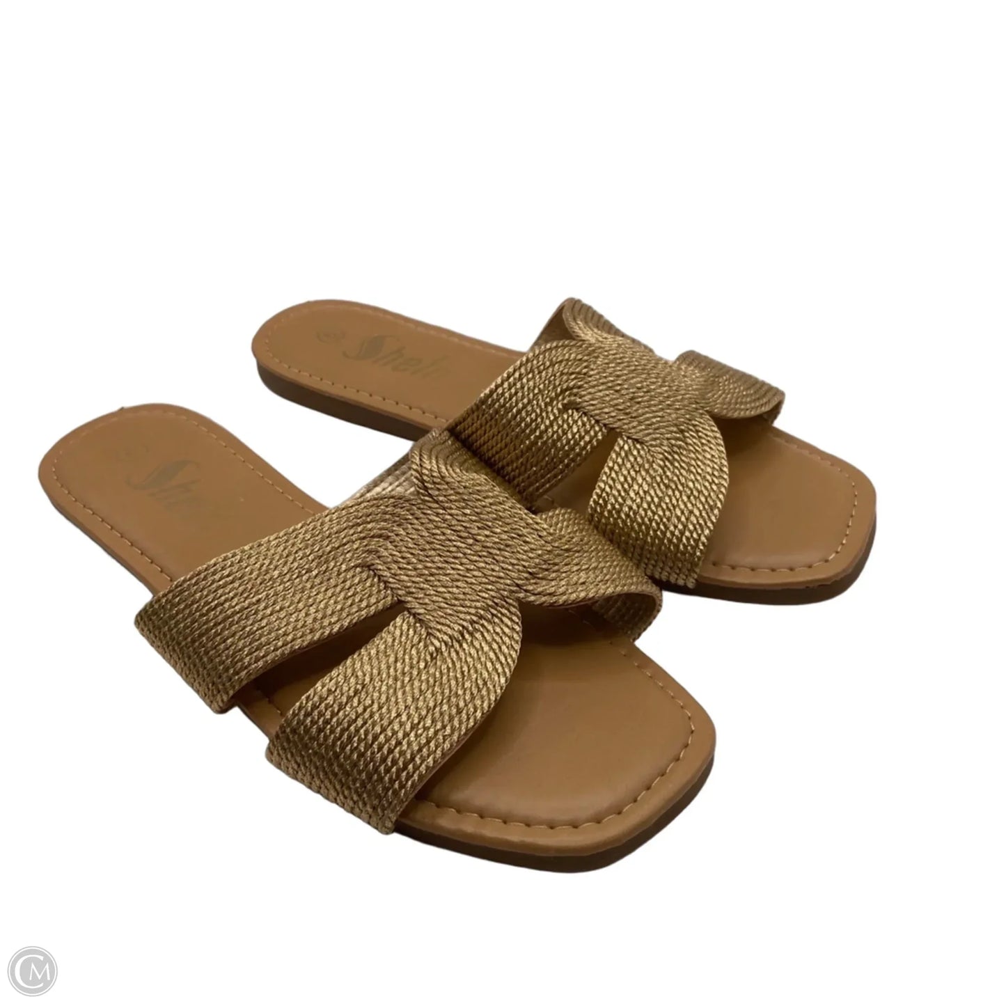 Sandals Flats By Shein In Gold, Size: 6