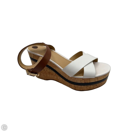 Sandals Heels Wedge By Cmc In White, Size: 10