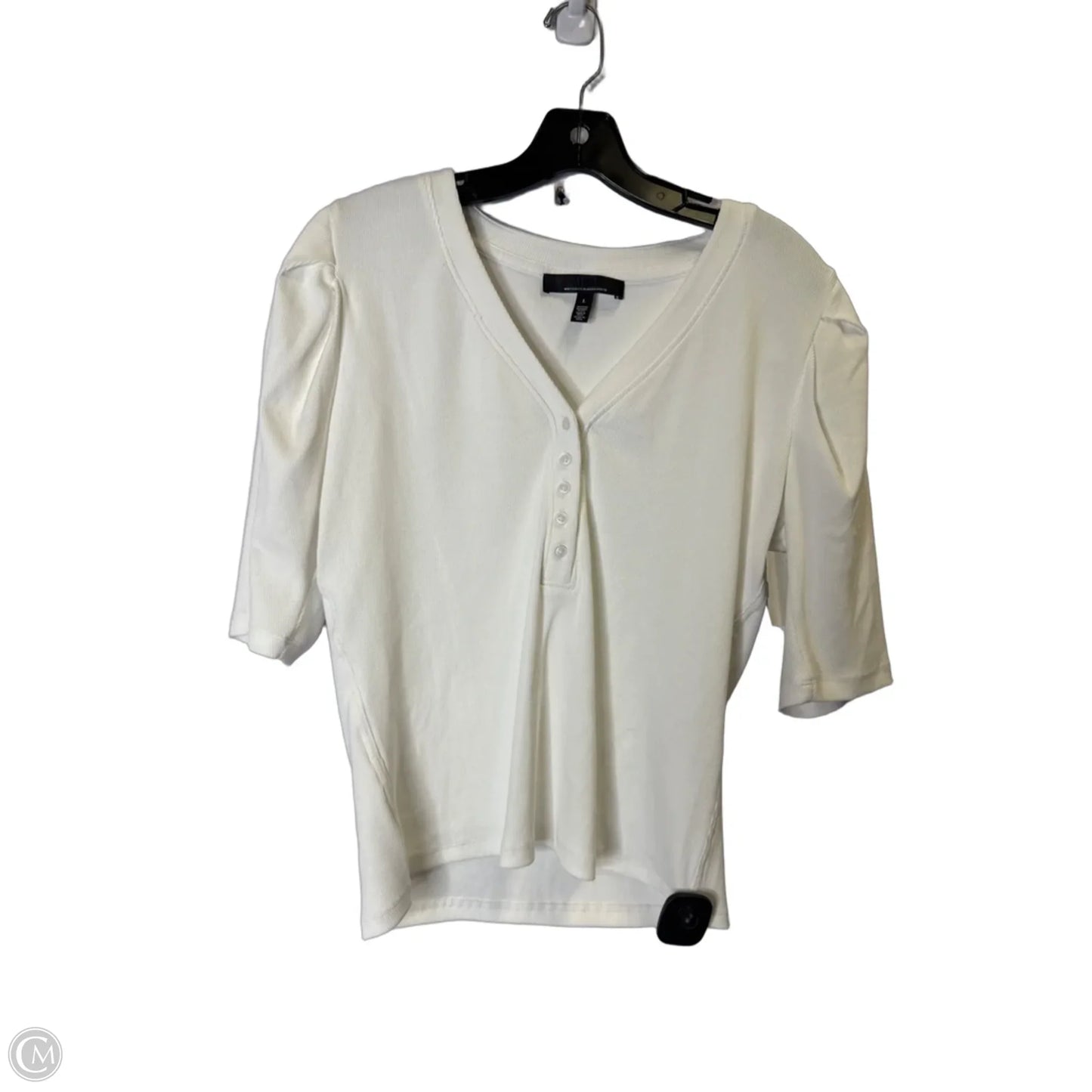 Top Short Sleeve By White House Black Market In White, Size: L