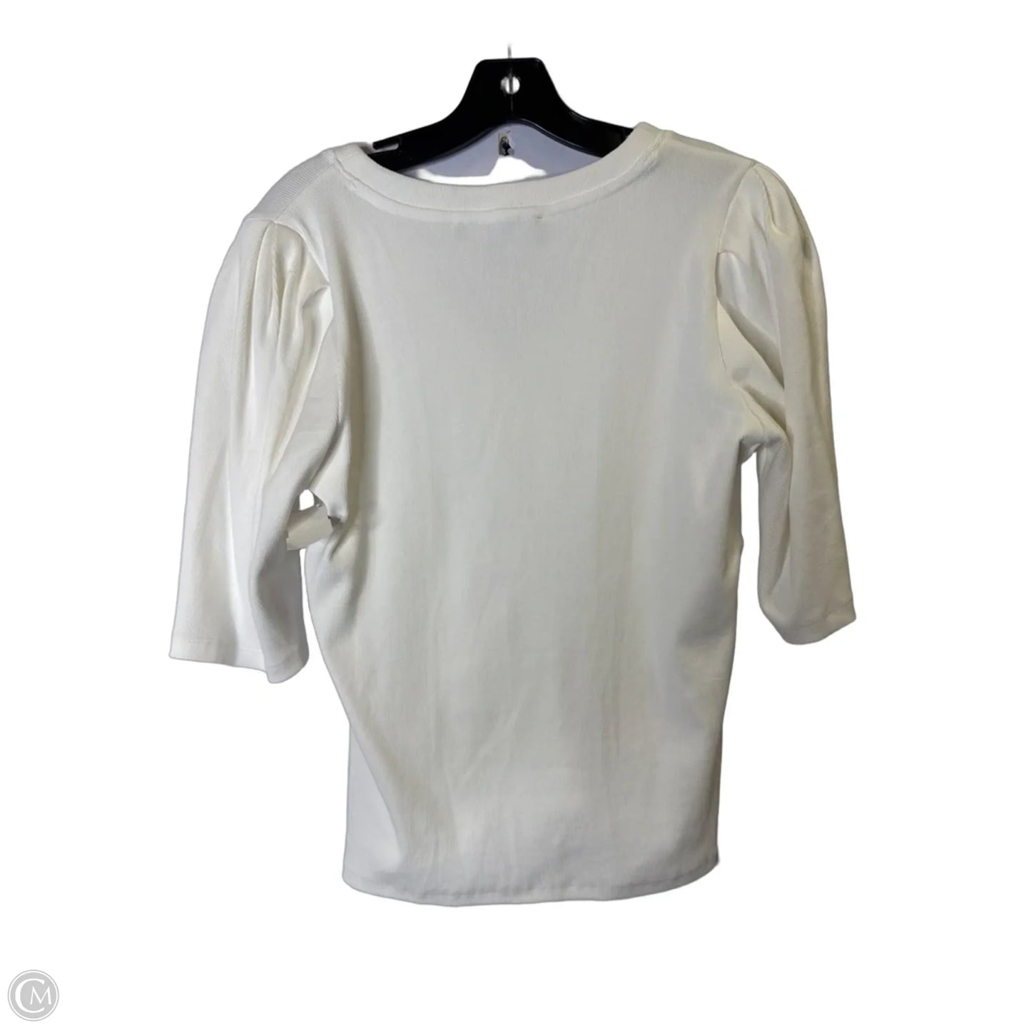 Top Short Sleeve By White House Black Market In White, Size: L