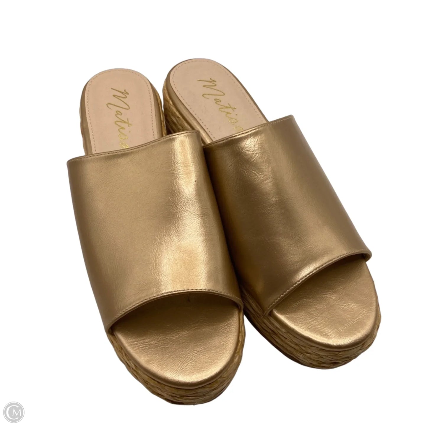 Sandals Heels Platform By Matisse In Gold, Size: 10