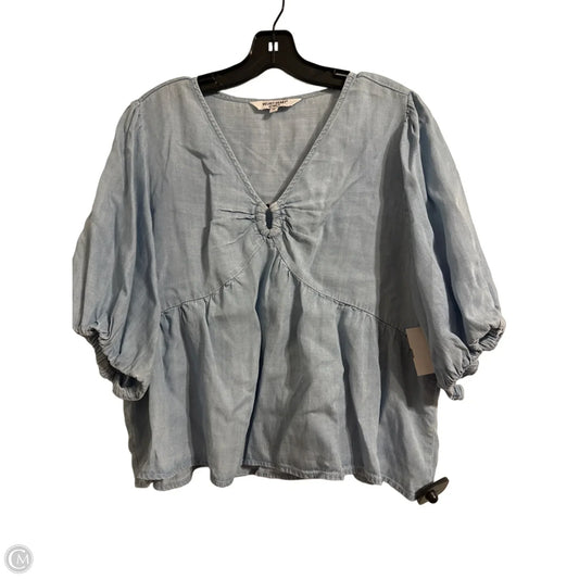 Top Short Sleeve By Velvet Heart In Blue, Size: Xl