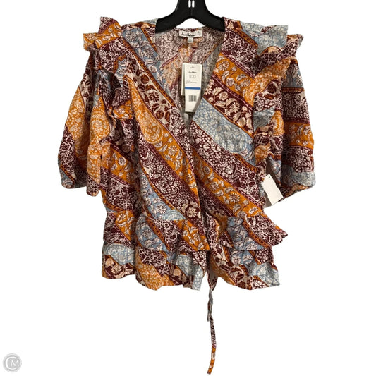Top Short Sleeve By Sam Edelman In Orange, Size: Xl