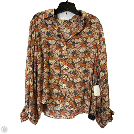Top Long Sleeve By Eesome In Multi-colored, Size: L
