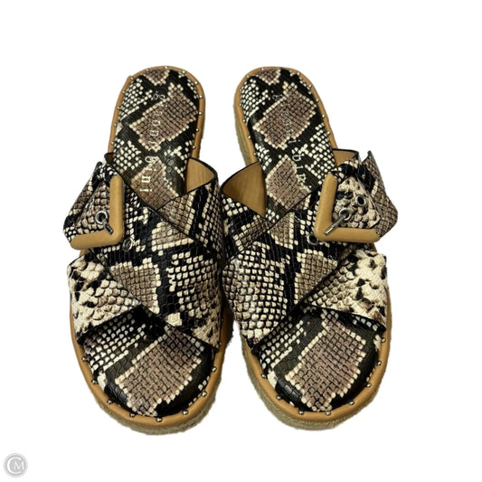 Sandals Heels Platform By Gianni Bini In Animal Print, Size: 6.5