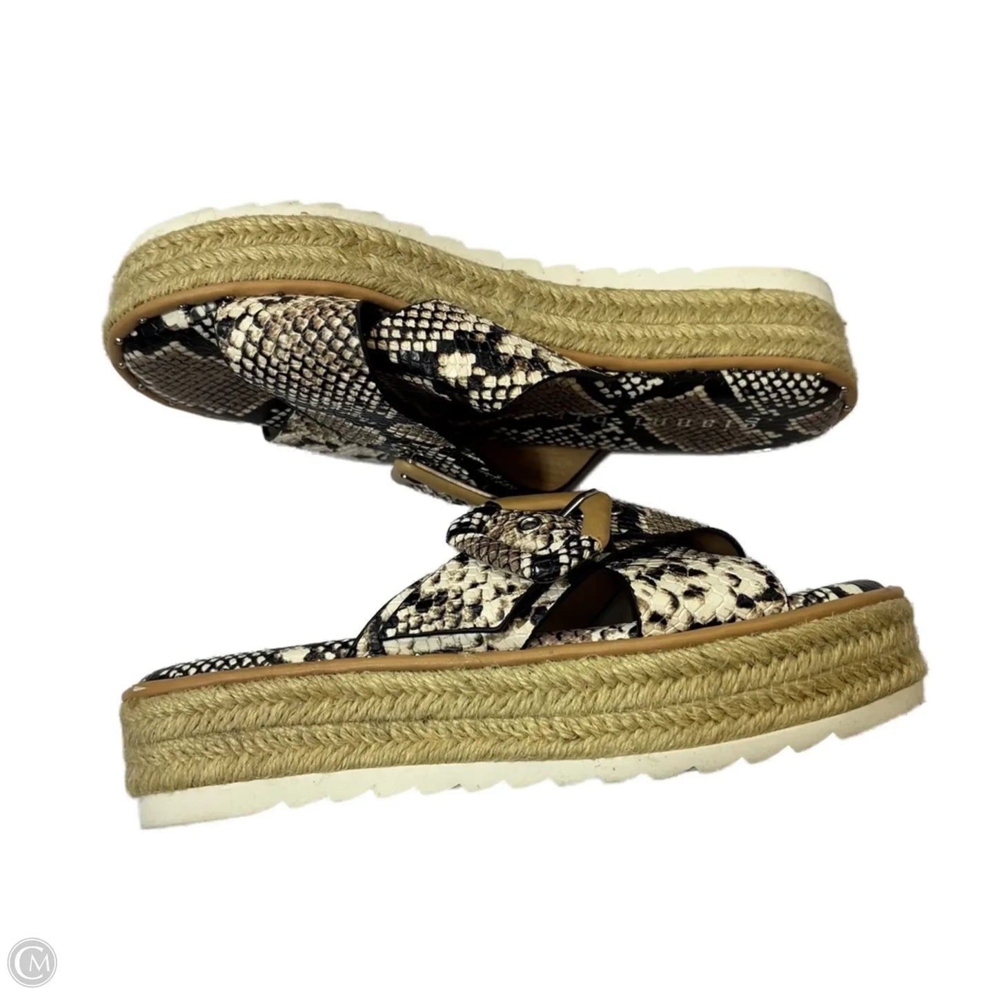 Sandals Heels Platform By Gianni Bini In Animal Print, Size: 6.5