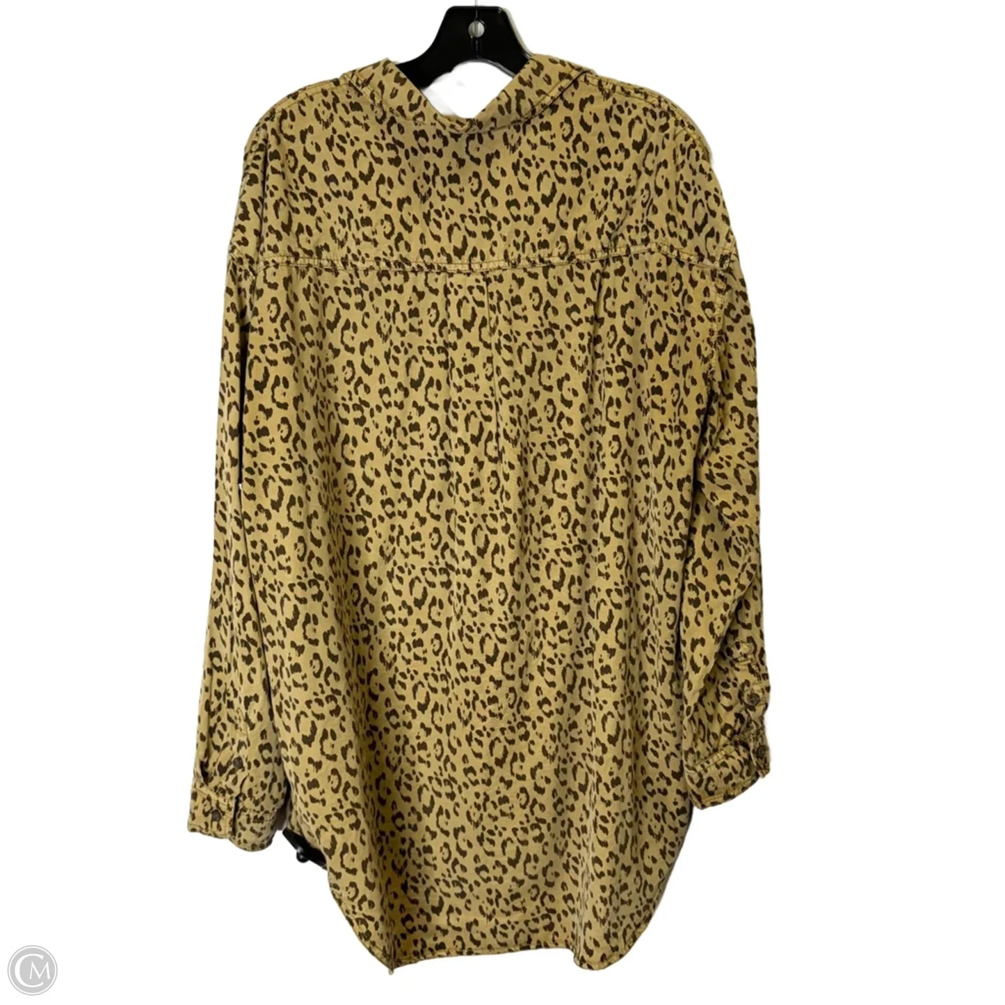 Top Long Sleeve By C And C In Animal Print, Size: L