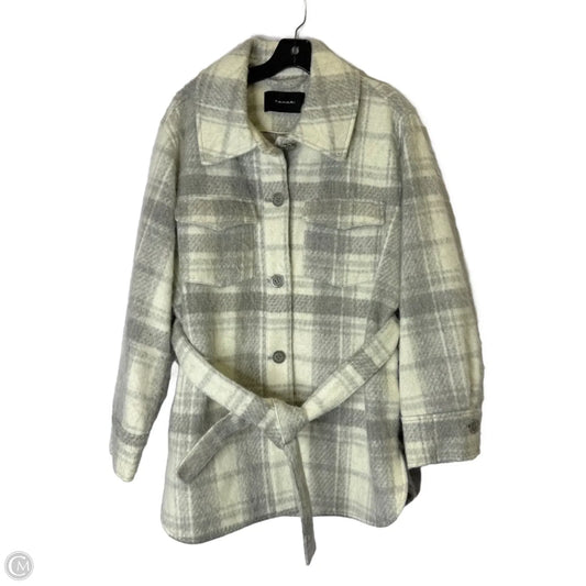 Coat Trench Coat By Tahari In Grey, Size: L