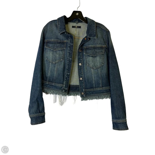 Jacket Denim By 7 For All Mankind In Blue Denim, Size: S