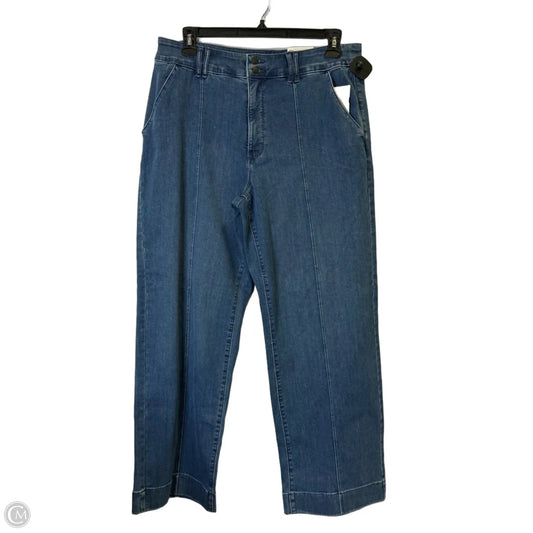 Jeans Wide Leg By Croft And Barrow In Blue Denim, Size: 16