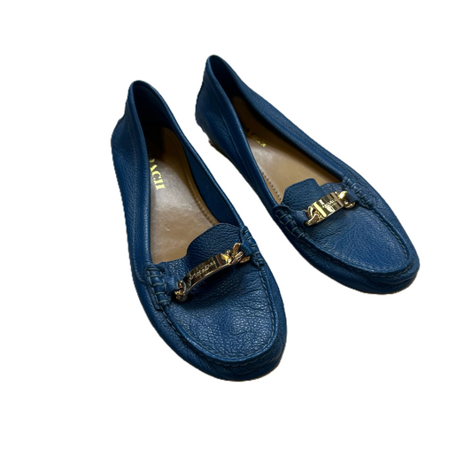 Blue Shoes Flats By Coach, Size: 8