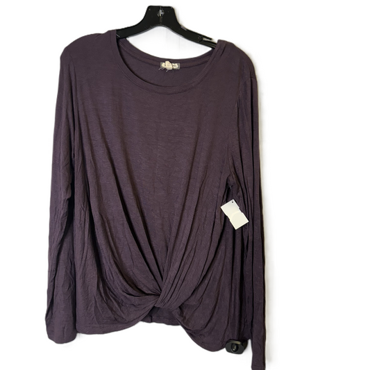 Top Long Sleeve Basic By Eyeshadow In Purple, Size: Xl