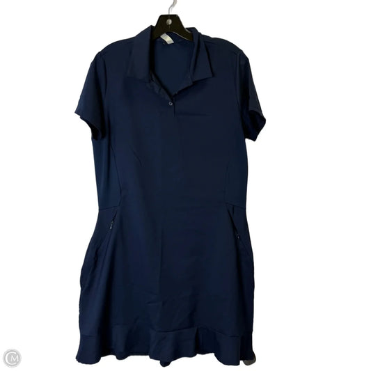 Athletic Dress By Adidas In Blue, Size: L