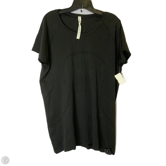 Athletic Top Short Sleeve By Lululemon In Black, Size: 2x