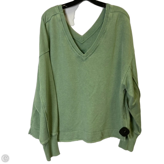 Sweatshirt Collar By American Eagle In Green, Size: M