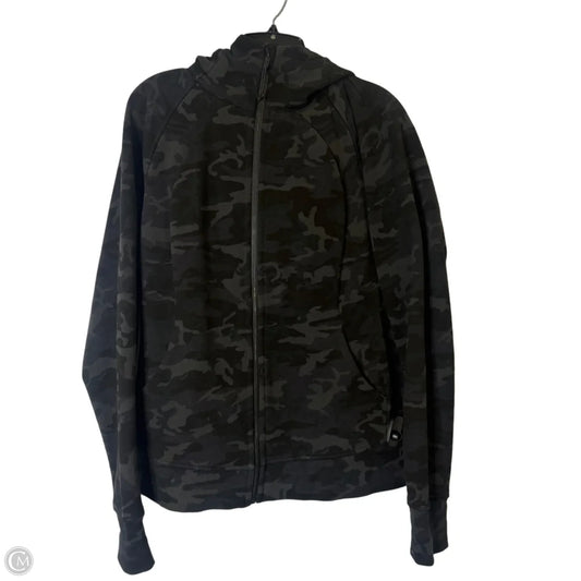 Sweatshirt Hoodie By Lululemon In Camouflage Print, Size: 12
