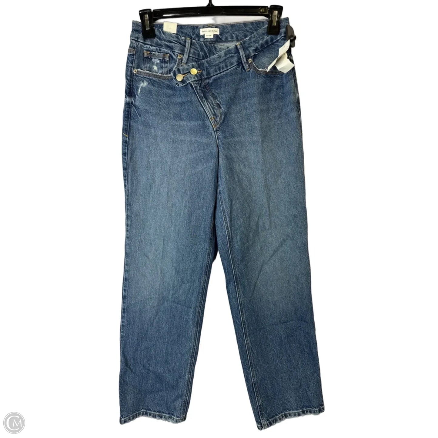 Jeans Straight By Good American In Blue Denim, Size: 6