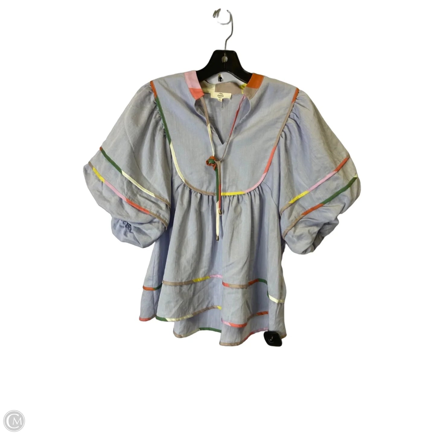 Top Short Sleeve By Entro In Blue, Size: S