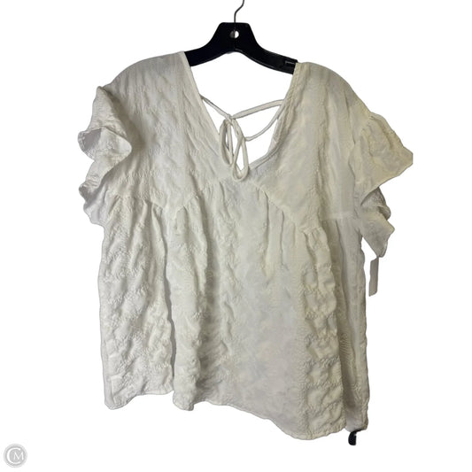 Top Short Sleeve By bb by JM In White, Size: S