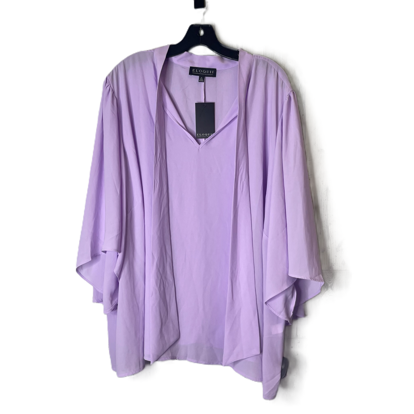 Purple Top Short Sleeve By Eloquii, Size: 4x