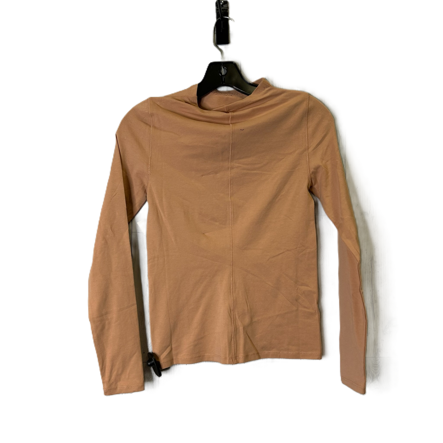 Tan Top Long Sleeve Basic By Everlane, Size: Xs