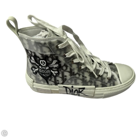 Shoes Luxury Designer By Dior In Black & White, Size: 9