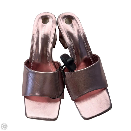 Sandals Heels Block By Bamboo In Pink, Size: 10