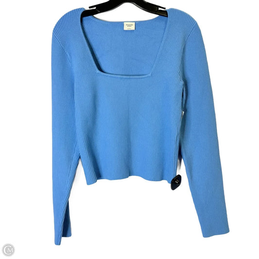 Top Long Sleeve By Abercrombie And Fitch In Blue, Size: L