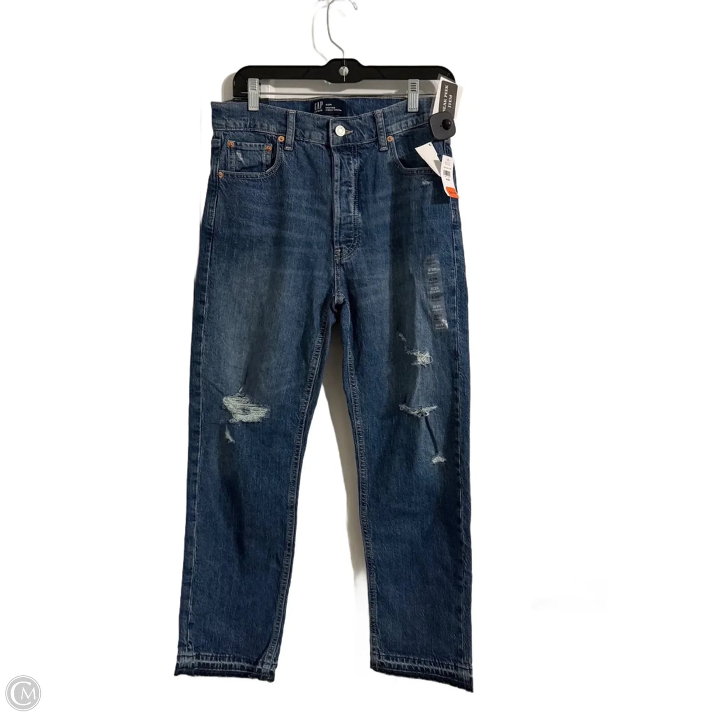 Jeans Straight By Gap In Blue Denim, Size: 8