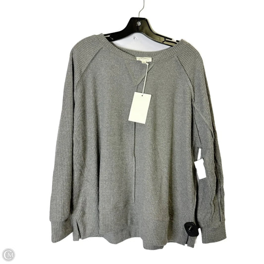 Top Long Sleeve By Andree By Unit In Grey, Size: M