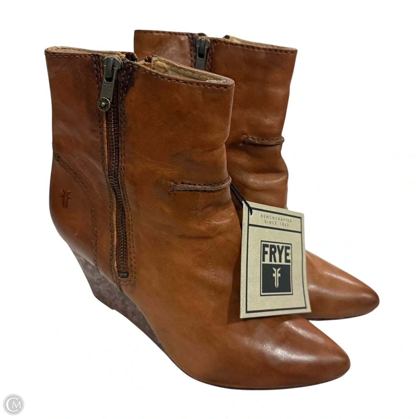 Boots Designer By Frye In Brown, Size: 9