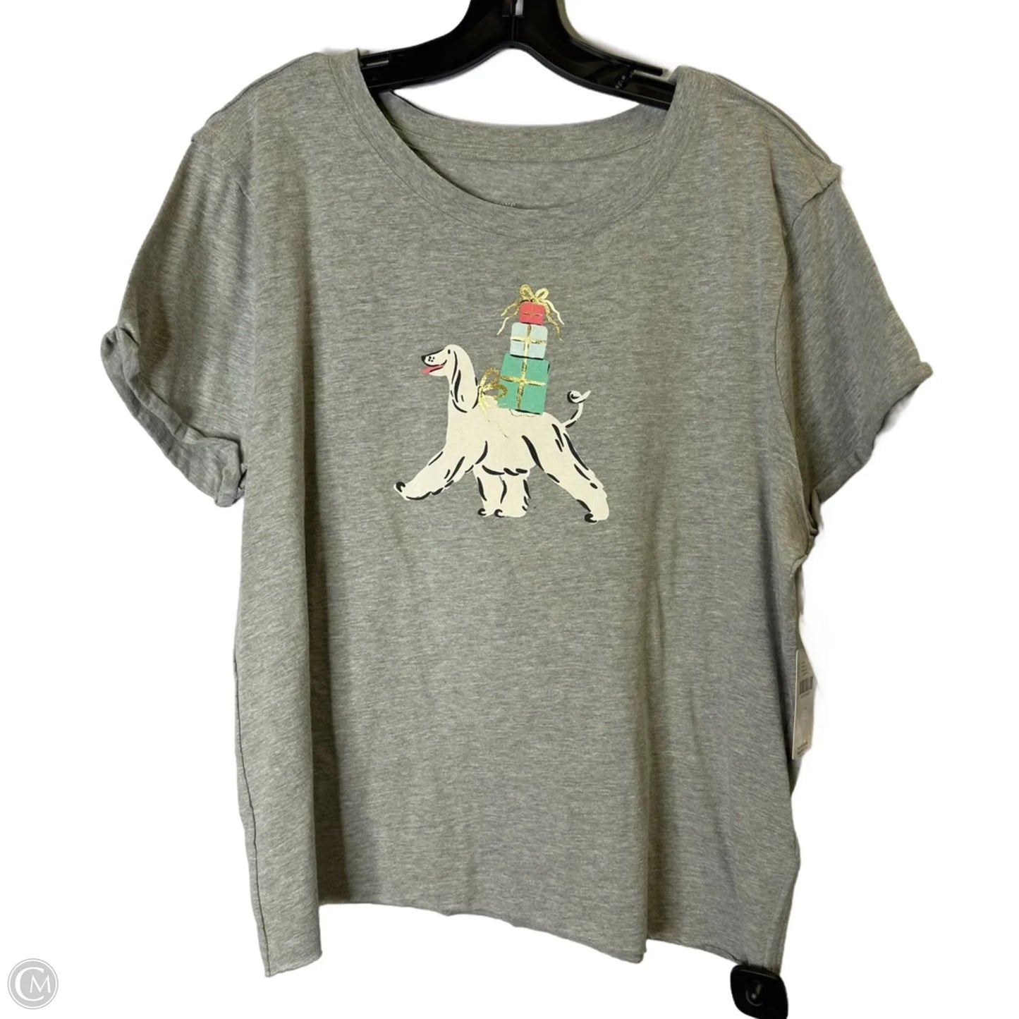 Top Short Sleeve By Maeve In Grey, Size: Xl