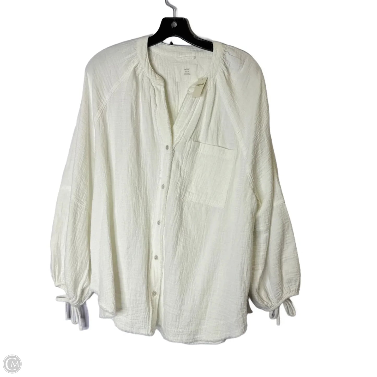 Top Long Sleeve By Aerie In White, Size: Xs