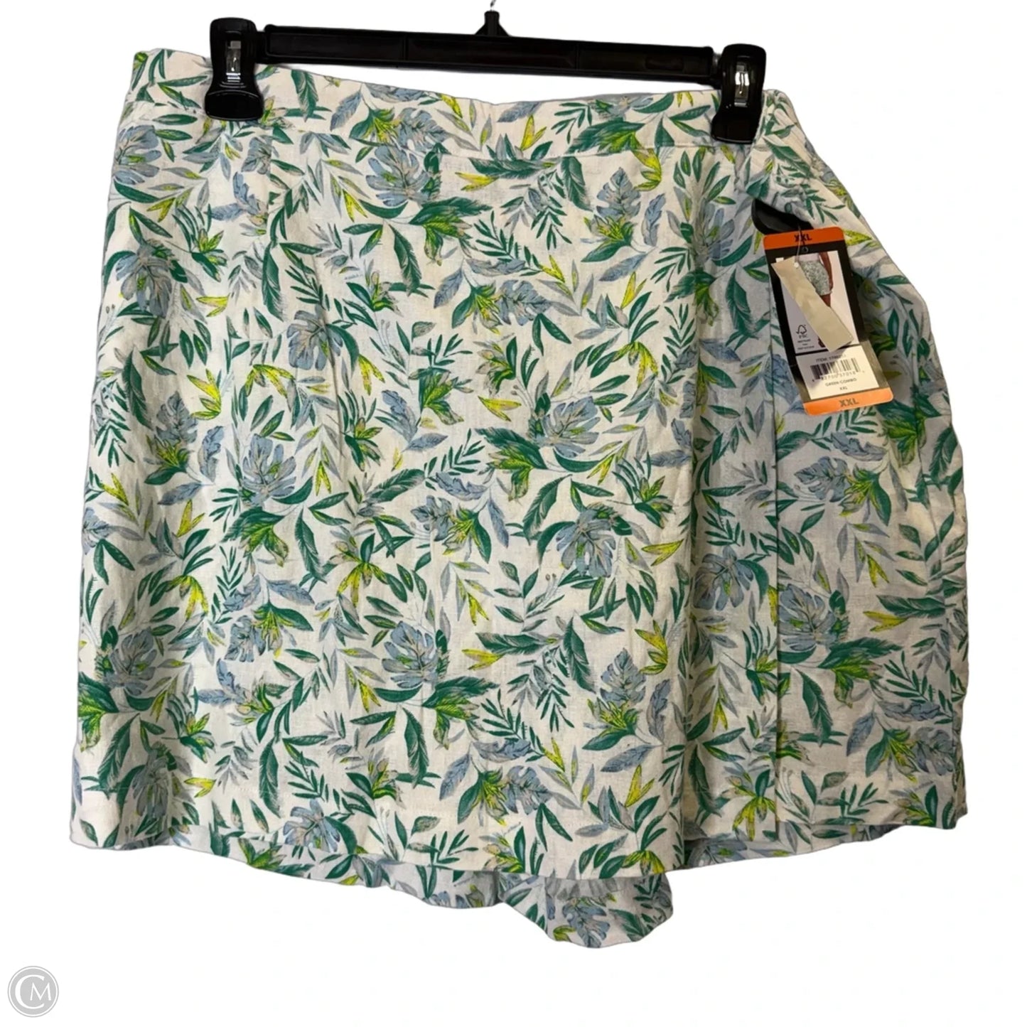 Skort By Ellen Tracy In Green, Size: Xxl