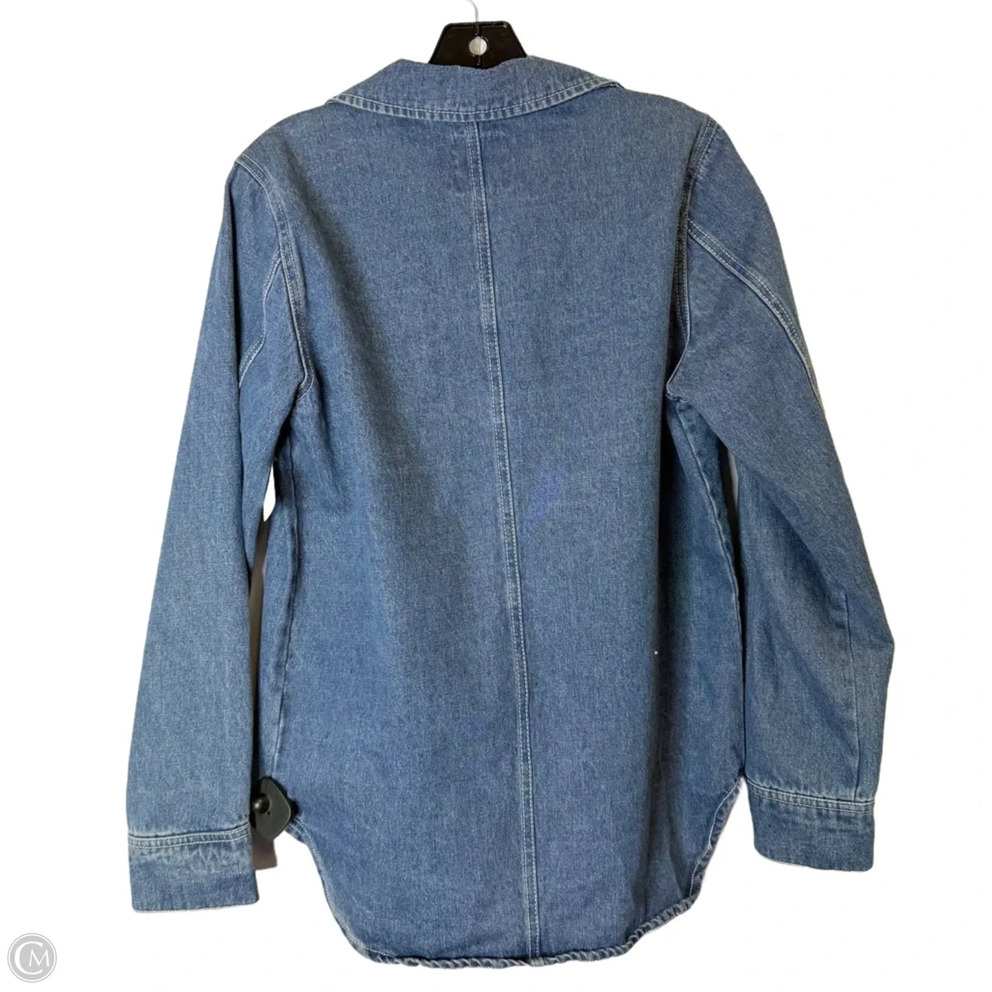 Jacket Denim By Cavalini In Blue Denim, Size: M