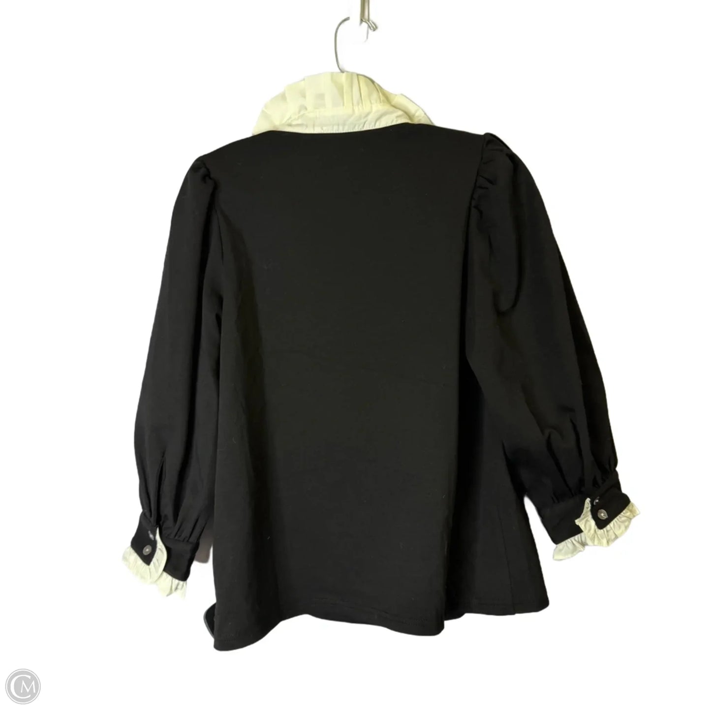 Top Long Sleeve By Entro In Black & Cream, Size: S