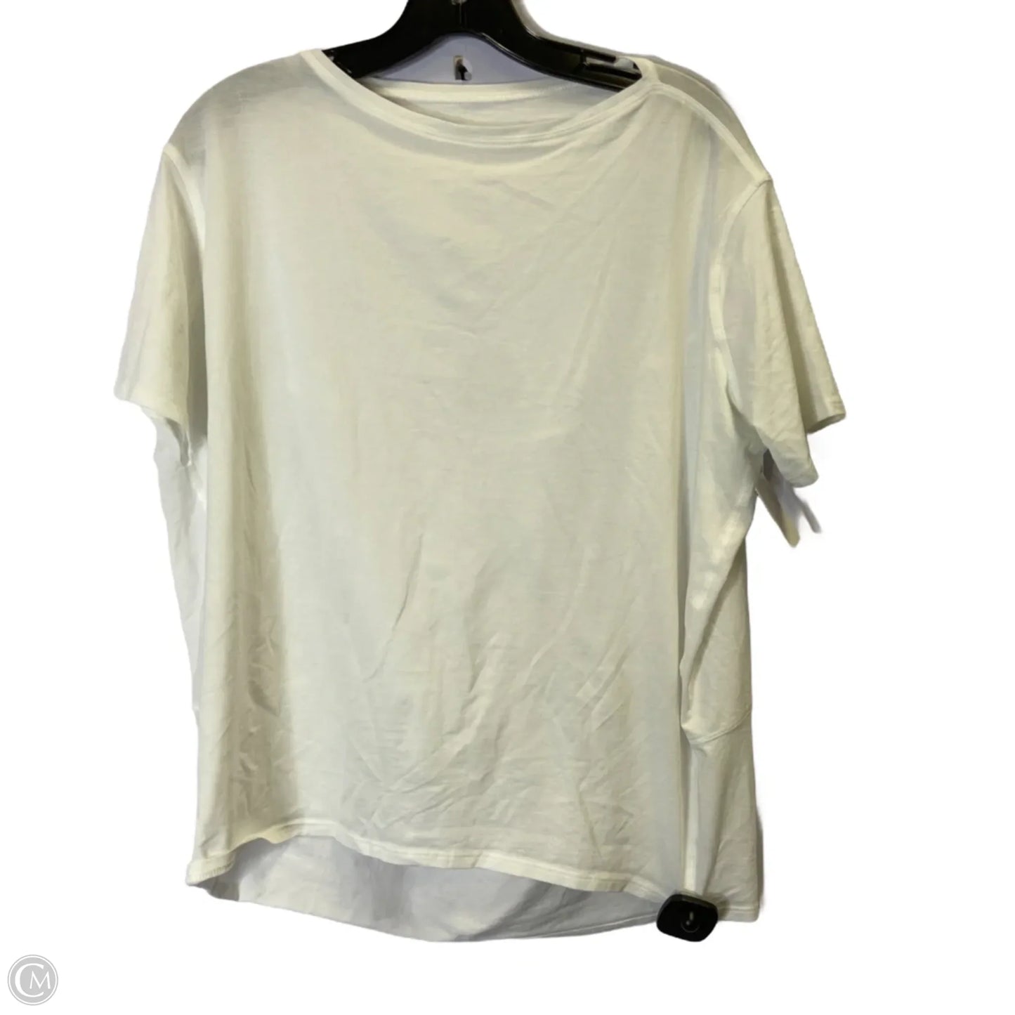 Athletic Top Short Sleeve By Lululemon In White, Size: M