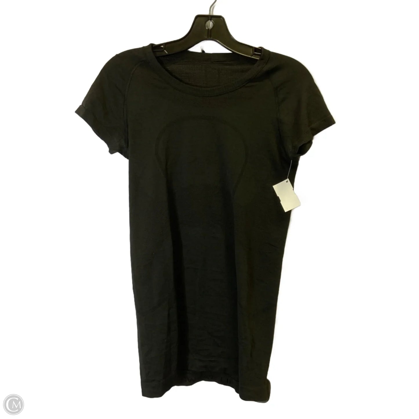 Athletic Top Short Sleeve By Lululemon In Black, Size: 8