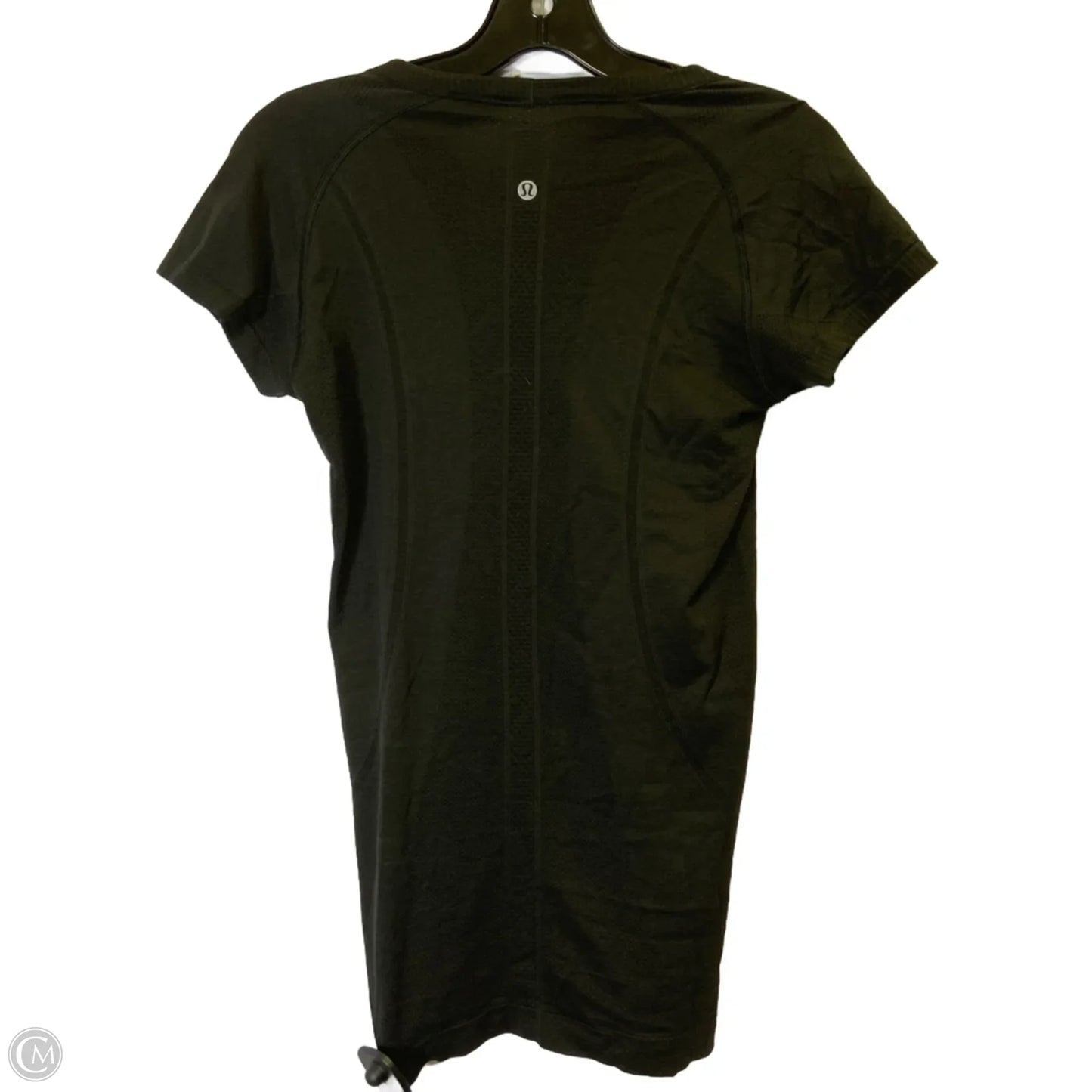 Athletic Top Short Sleeve By Lululemon In Black, Size: 8