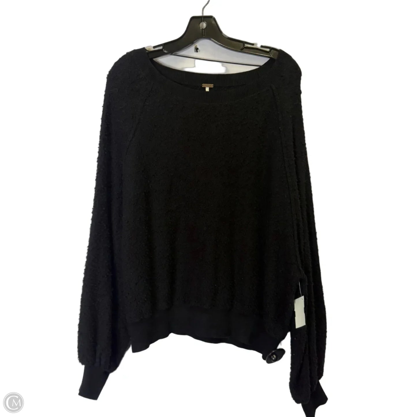 Sweatshirt Crewneck By Free People In Black, Size: M