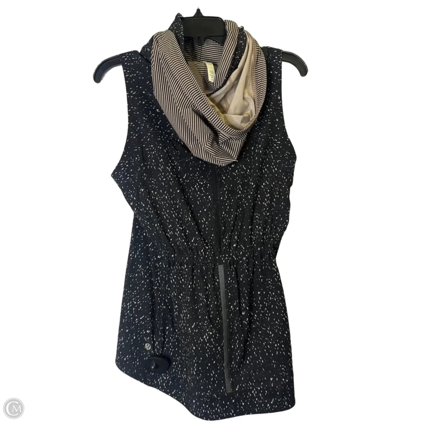 Athletic Vest By Lululemon In Black & Pink, Size: 10