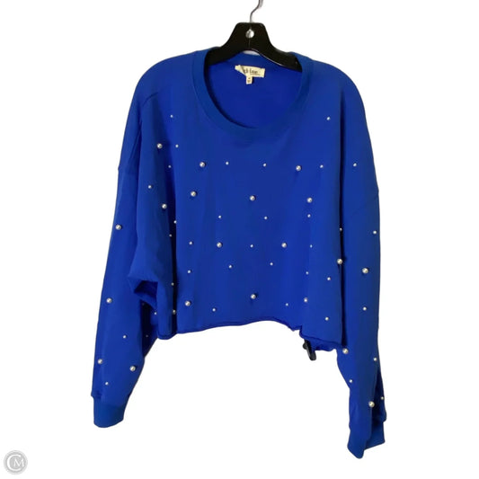 Sweatshirt Crewneck By Peach Love Cream California In Blue, Size: M