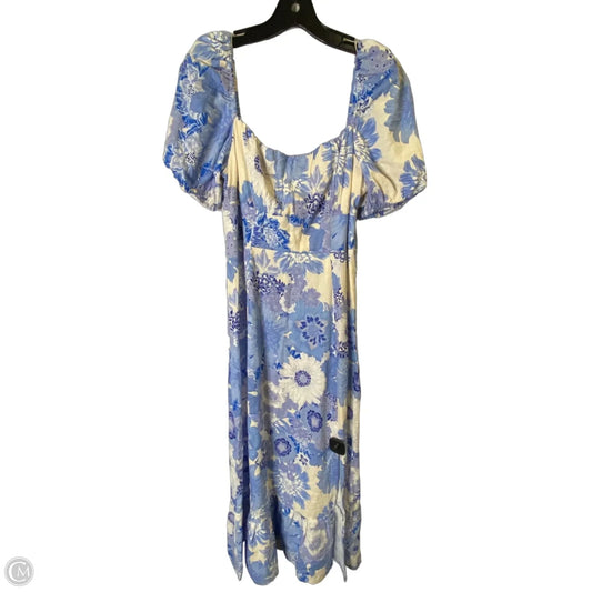 Dress Casual Midi By London Times In Blue, Size: 6