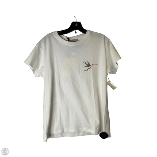 Top Short Sleeve By Anthropologie In White, Size: 6