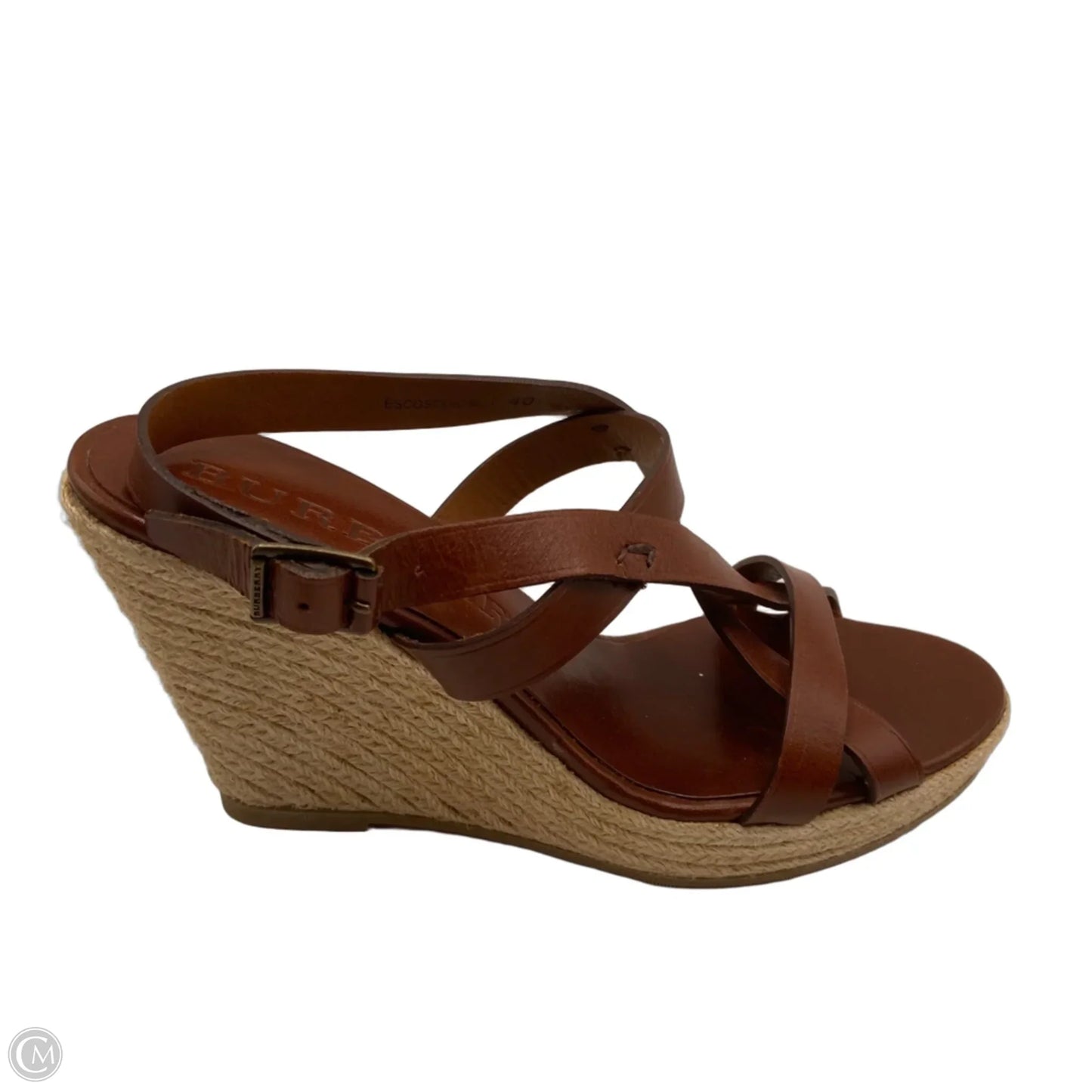 Sandals Luxury Designer By Burberry In Brown, Size: 10