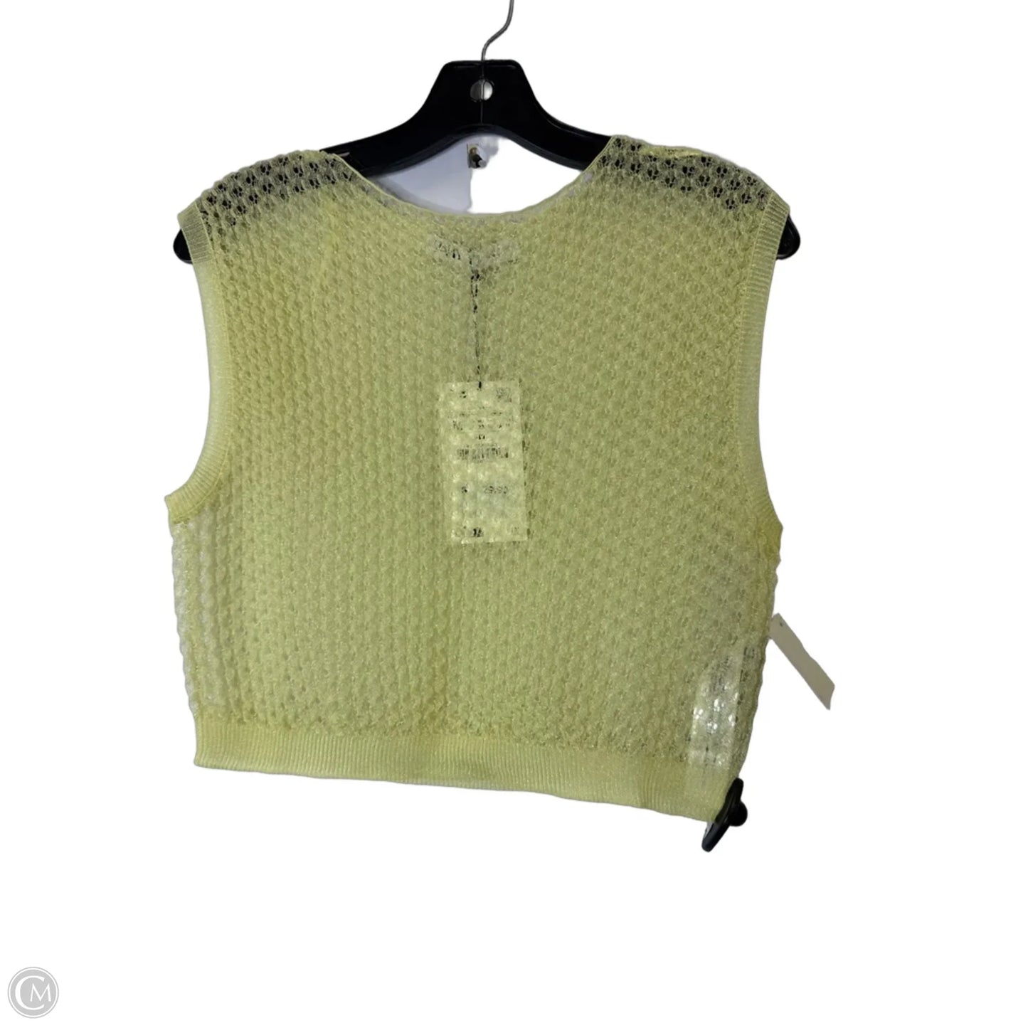 Top Sleeveless By Zara In Green, Size: M
