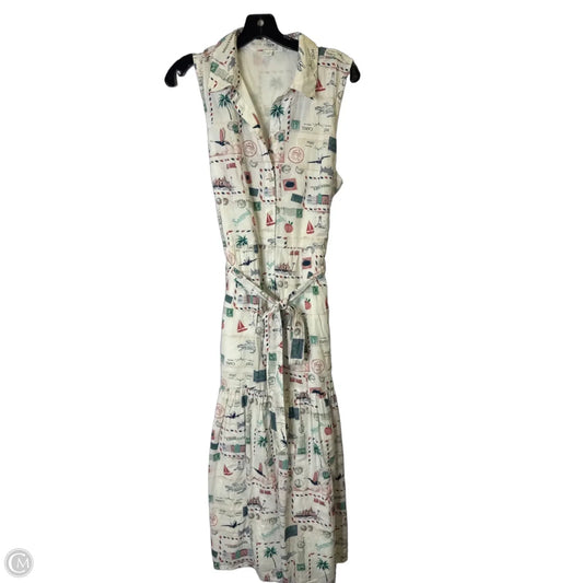 Dress Casual Midi By J. Crew In Multi-colored, Size: 12