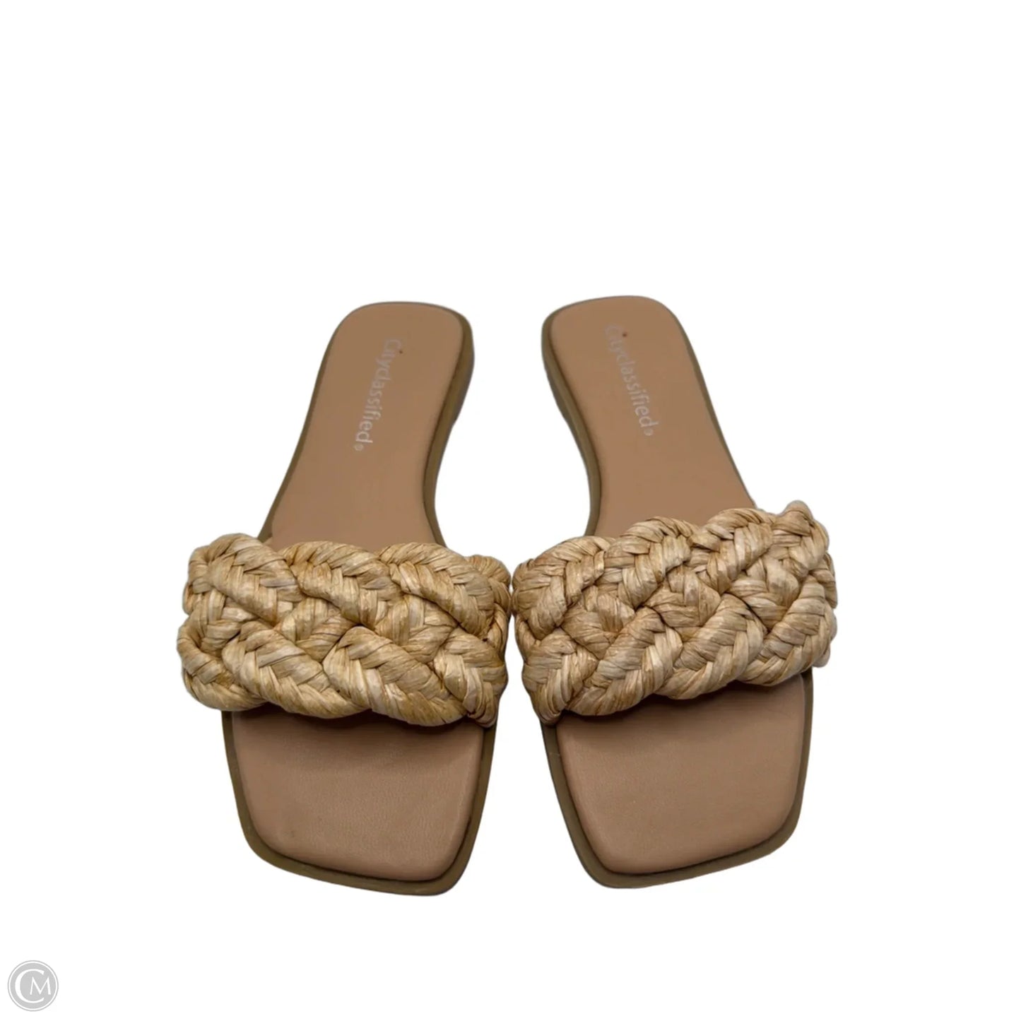 Sandals Flats By City Classified In Tan, Size: 5.5